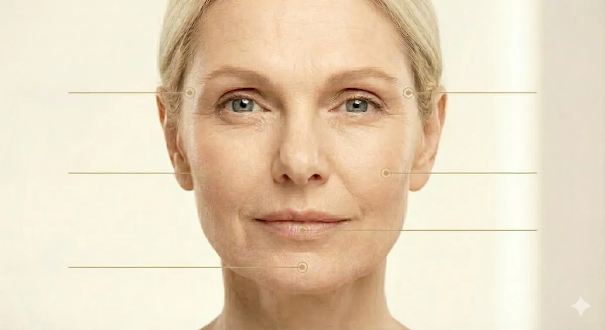 Restauración volumétrica estructural mediante transferencia de grasa autóloga o lipofilling.